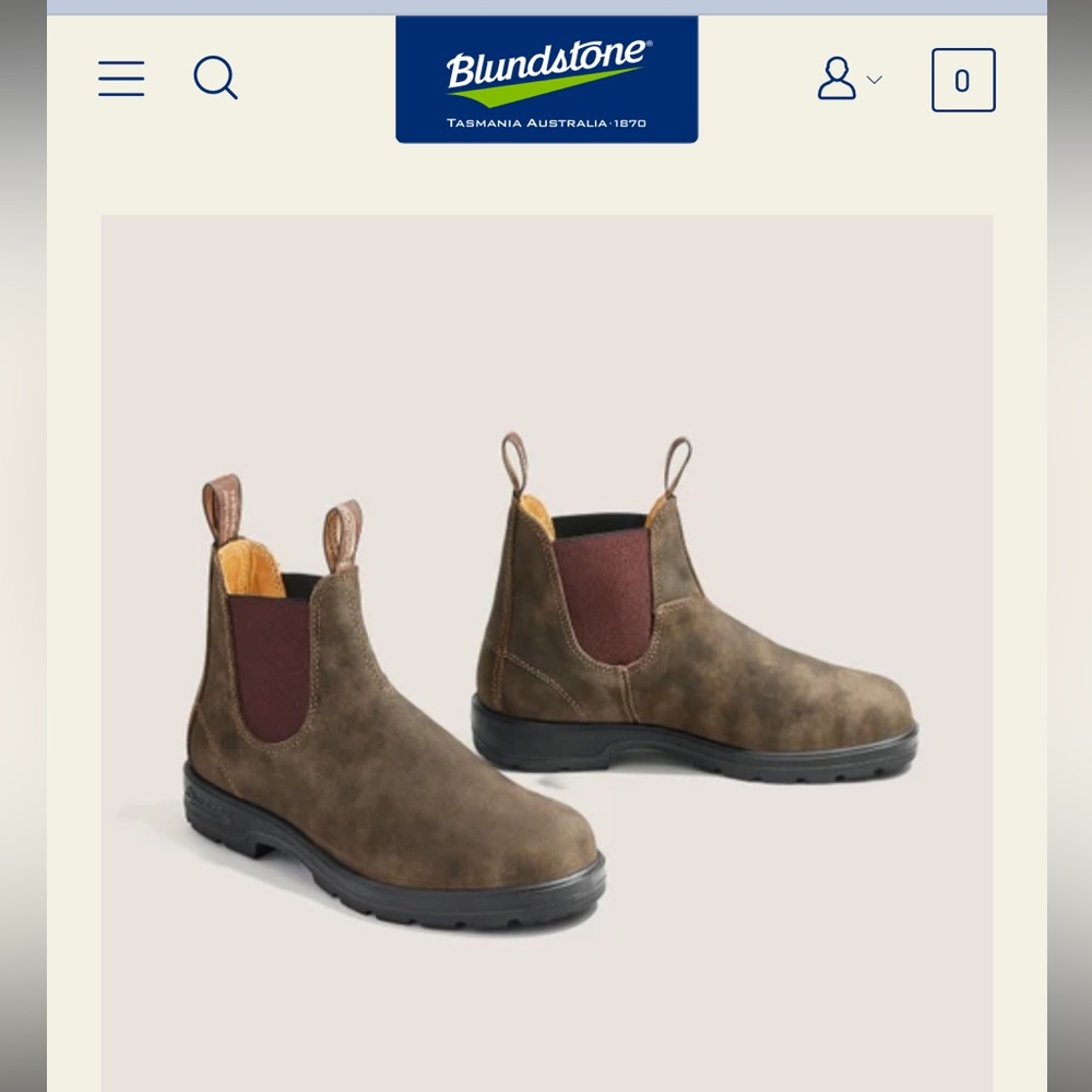 Blundstone Rustic Brown Premium Leather Chelsea Boots